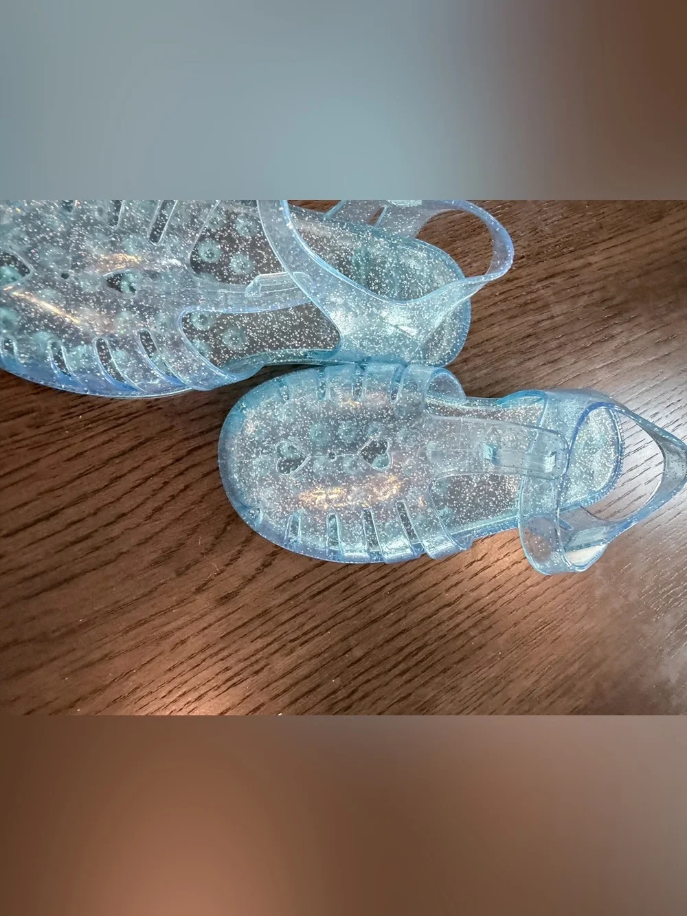 NWOT Toddler Size 10 (27) Sparkle Jelly Sandals - Blue